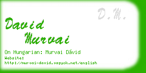 david murvai business card