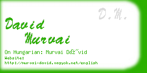 david murvai business card